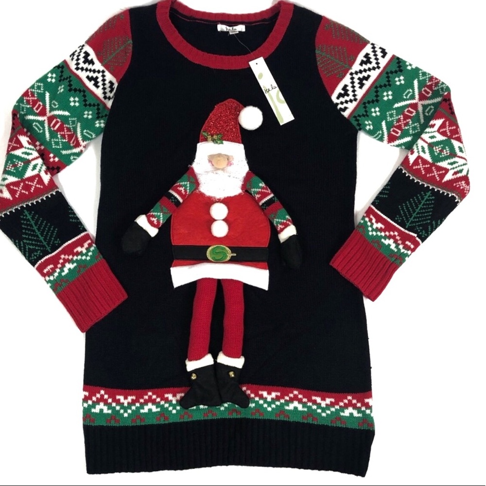 NWT Santa 3D Ugly Christmas Holiday Sweater Small - Picture 8 of 8